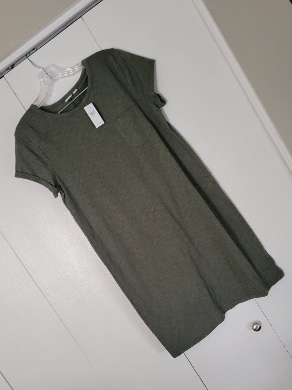 Olive green gap T-shirt dress